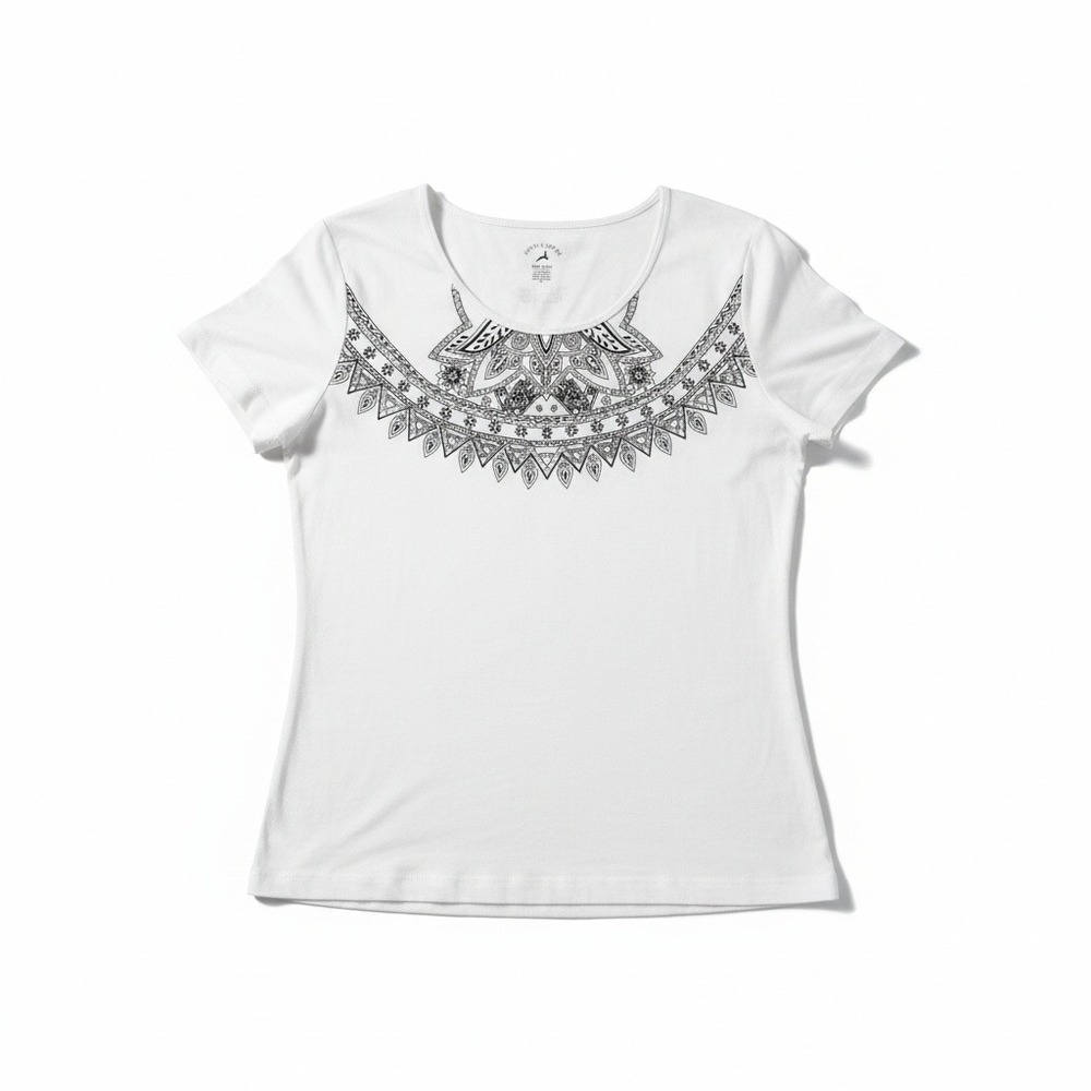 White Stag Arctic White Mandala Studded Graphic Tee Womens Medium WS512040